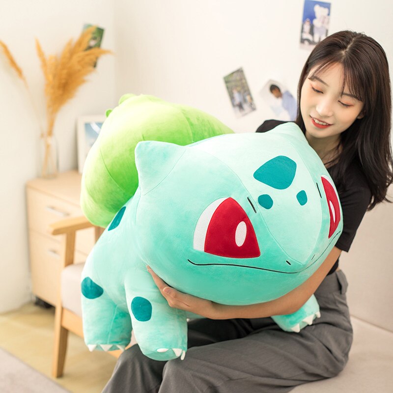 Cute Bulbasaur Pikachued Squirtle Kawaii Plush Doll Pokemoned Dragon Dinosaur  Stuffed Toy Present Birthday Christmas Gift
