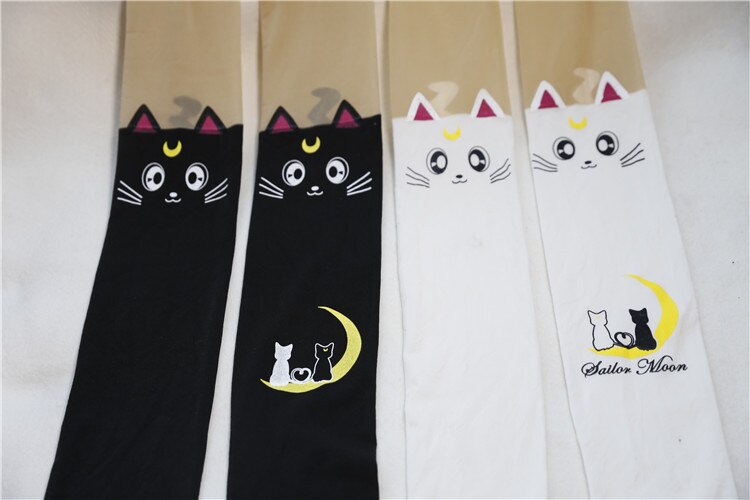 Kawaii Cute Cat Women's Sexy Stockings Girls Long Stockings Over Knee Thigh High Stockings Y2k Halloween Women's Underwear 2021