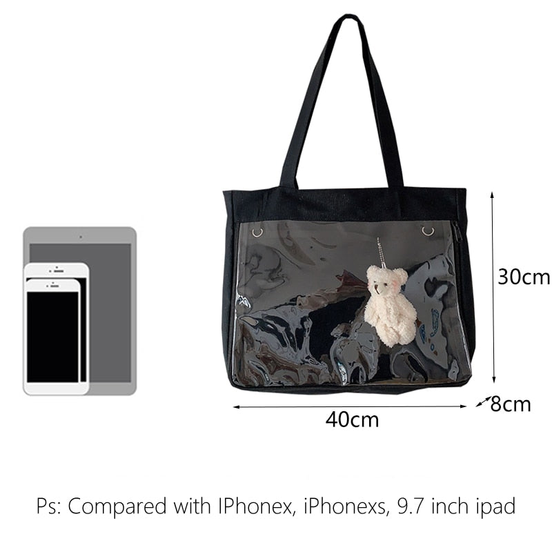 Ita Bag Girls Lolita Style Lovely Crossbody Kawaii Clear Bag Schoolbags For Teenage Girls Candy Sweet Itabag Shoulder Bags H210