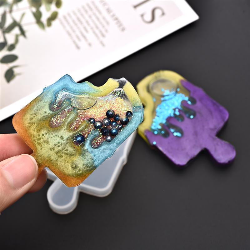 Kawaii Shaker Silicone Mold Resin Heart Star Moon Ice Cream UV Epoxy Resin Moulds Key Chain Pendant Craft Tools Jewelry Supplies