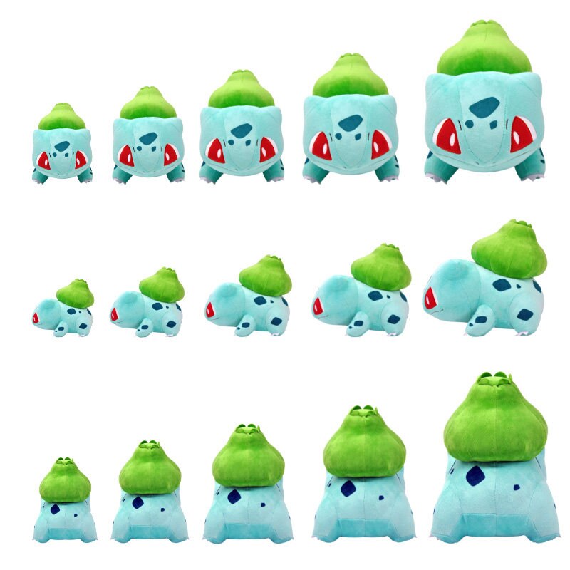 Cute Bulbasaur Pikachued Squirtle Kawaii Plush Doll Pokemoned Dragon Dinosaur  Stuffed Toy Present Birthday Christmas Gift