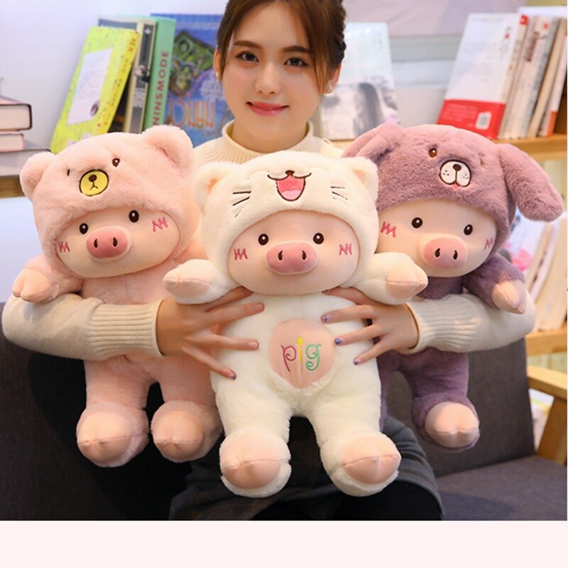 30-60cm kawaii plush Pig Plush Toy Creative Cosplay Doll Soft Stuffed Animals Toy for kawaii room decor cute PLUSH BIRTHDAY GIFT