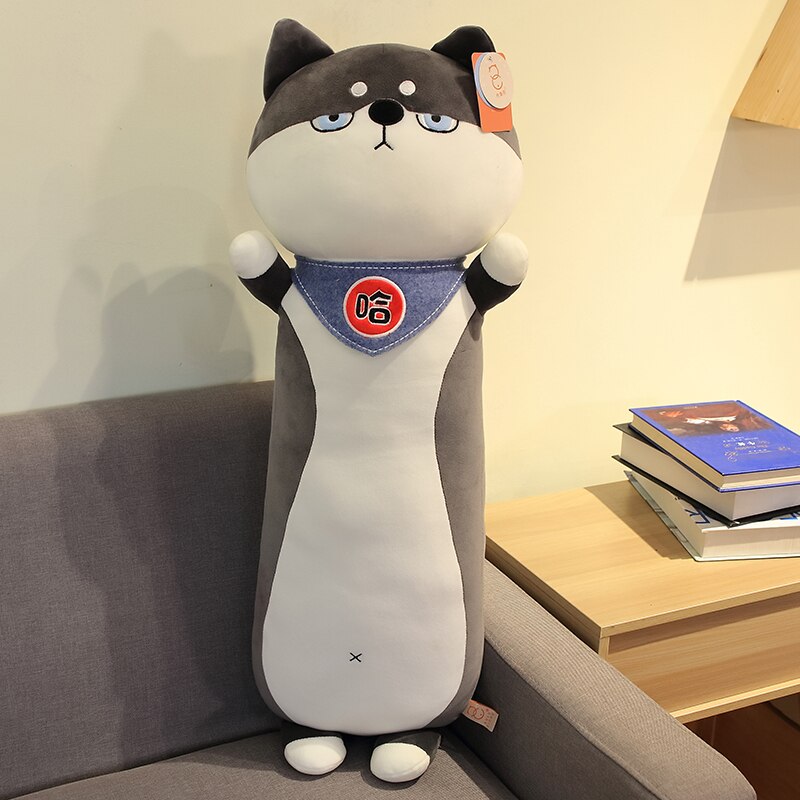 New Kawaii Plush Cat Stuffed Pillow Cushion Soft Cat Plush Doll Sofa Animals Long Pillow Kids Toys Christmas Gift for Girls