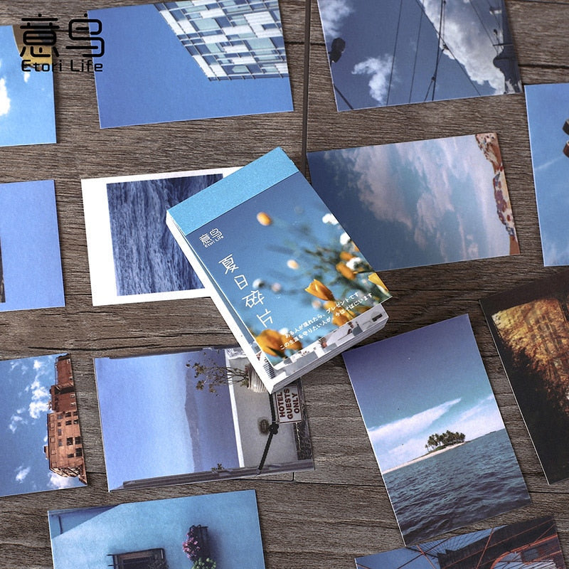 50 Sheets Vintage Paper Sticker Book Diy Diary Planner Decoration Scenery INS Sticker Album Phone Scrapbooking Kawaii Stationery