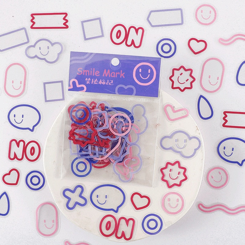 Mohamm 45PCS/Pack Kawaii Strawberry Rabbit Stickers Scrapbooking Stationery School Supplies