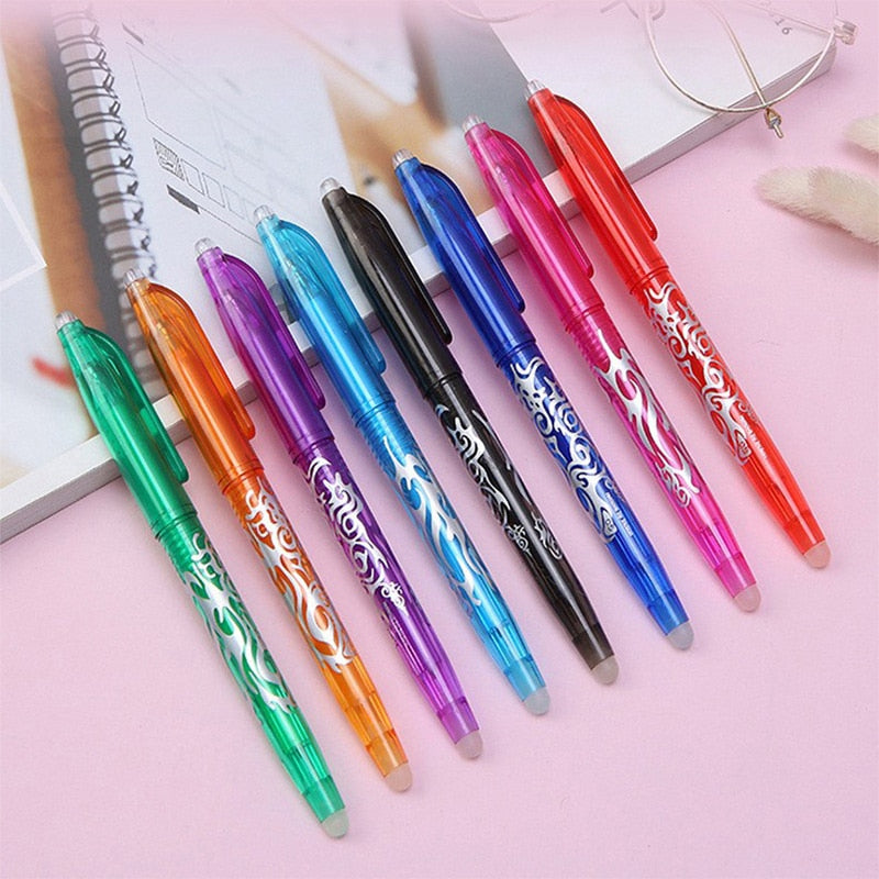 4 Pcs/Set Multi-color Erasable Gel Pen 0.5mm Kawaii Pens Student Writing Creative Drawing Tools Office School Supply Stationery