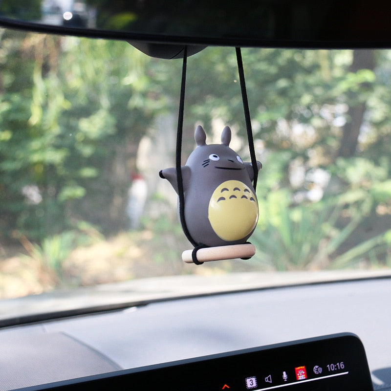 Car Pendant Kawaii Kiki Swing Ornament Anime Figure Faceless Man Hanging Interior Decoration Auto Rearview Mirror Accessories