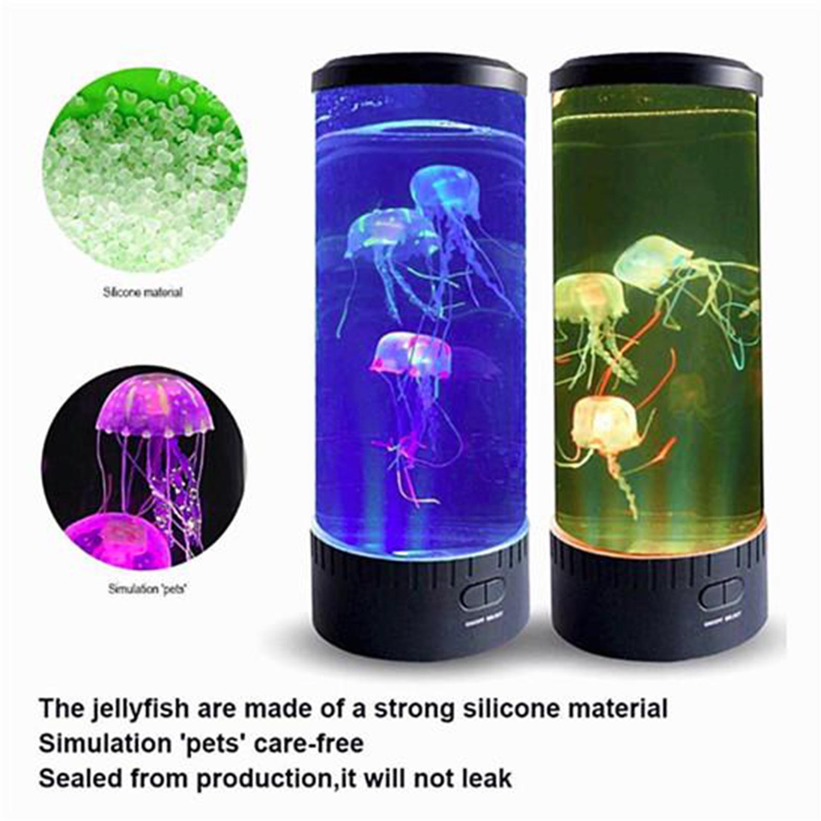 LED Jellyfish Lamp Aquarium Bedside Night Atmosphere Mood Light Fancy Floating Night Light Cute Kawaii Christmas Gift For K K1Z8