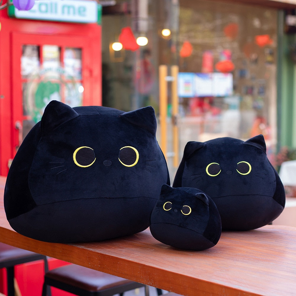 8-40CM Kawaii Black Cat Pillow Plush Doll Toys Cute High Quality Cartoon Animal Gifts for Boys Girls Friends Decorate Childrens