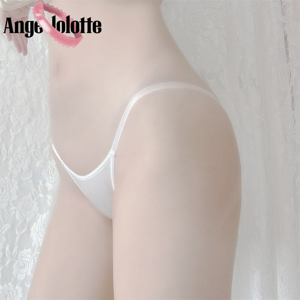 Japanese Kawaii Sweet Briefs Hot Sexy Girl Transparent Panties Low-Rise Beautiful Buttocks Women's Thong Pants Erotic Lingerie