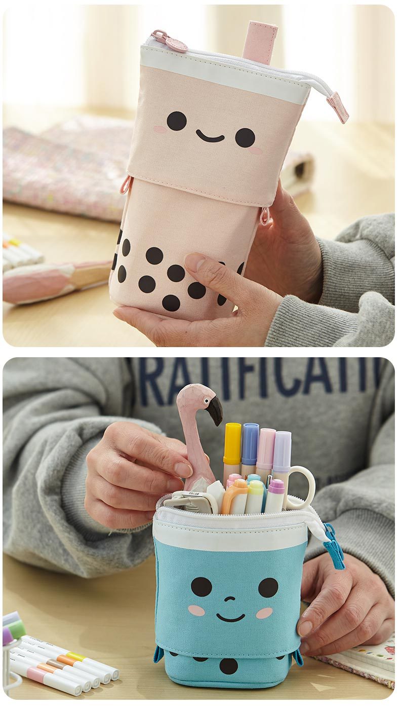 Kawaii Pencil Cases for Girls Boys Zipper Cute Cat Pencil Box School Supplies Stationery Gift Pop Up Pouchs Trousse Scolaire