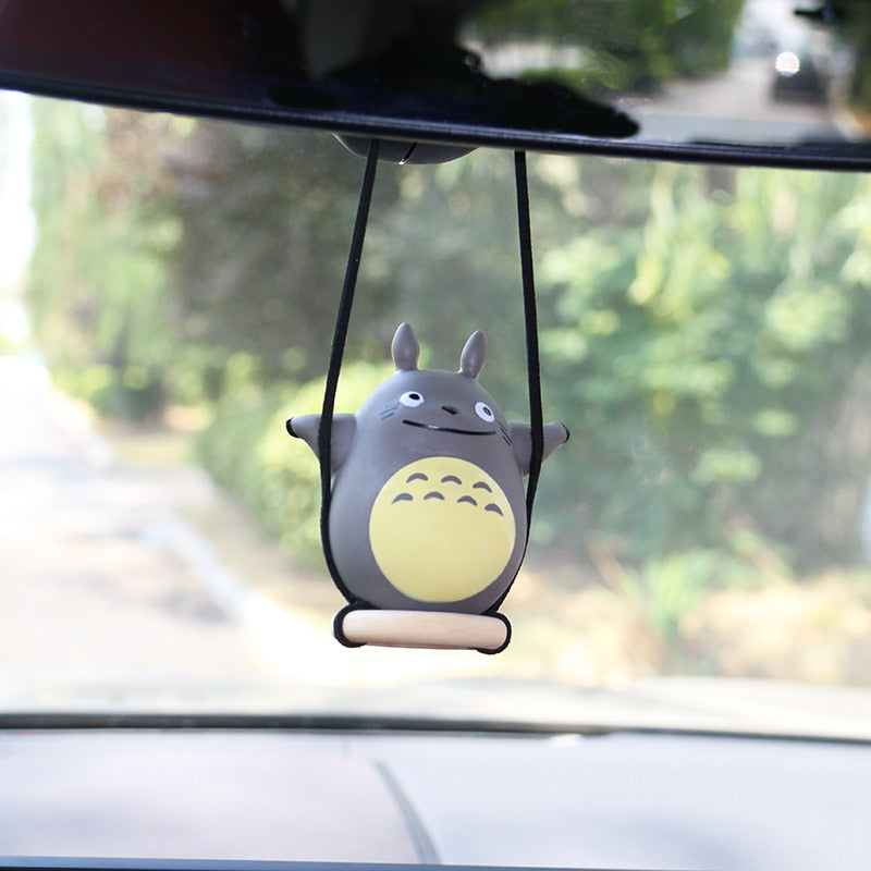 Car Pendant Kawaii Kiki Swing Ornament Anime Figure Faceless Man Hanging Interior Decoration Auto Rearview Mirror Accessories