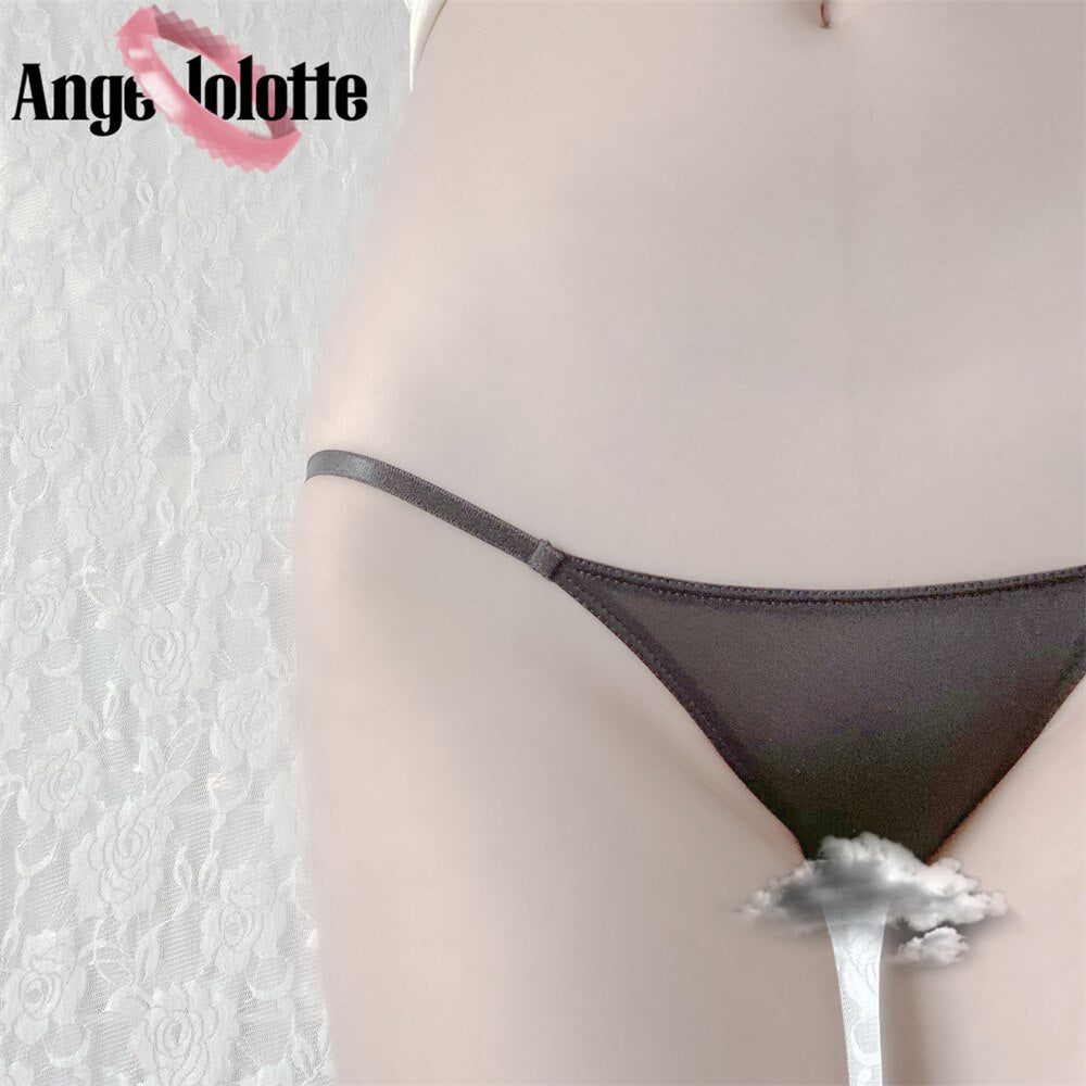 Japanese Kawaii Sweet Briefs Hot Sexy Girl Transparent Panties Low-Rise Beautiful Buttocks Women's Thong Pants Erotic Lingerie