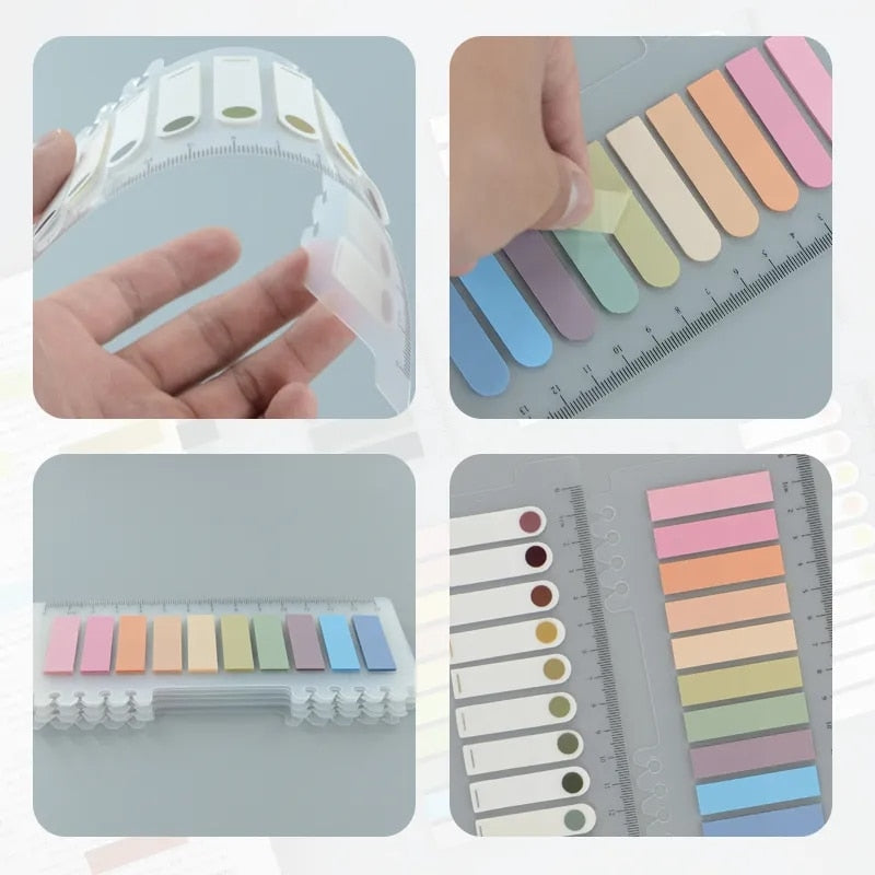 6Packs/Set Posted It Transparent Sticky Notes Self-Adhesive BookMarkers Annotation Reading Book Clear Tab Kawaii Cute Stationery