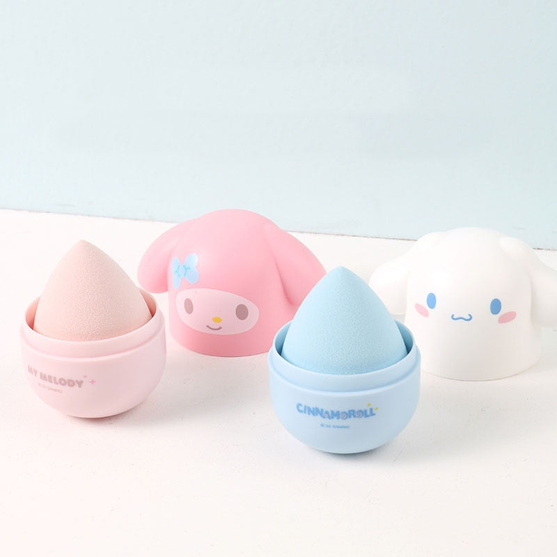 Cartoon Sanrioed Kawaii Cinnamoroll Beauty Egg Miniso Girl Heart My Melody Makeup Puff Makeup Egg Set Girlfriend Holiday Gifts