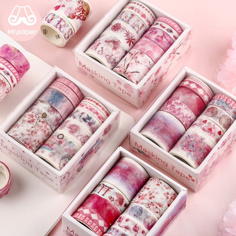 Mr Paper 26 Designs 10pcs/box Cute Cartoon Animals Washi Tapes Scrapbooking DIY Deco Creative Japanese Kawaii Masking Tapes