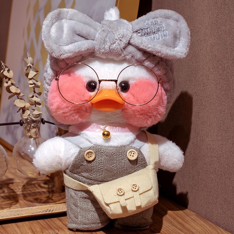 30CM Pink LaLafanfan Kawaii Cafe Mimi Yellow Duck Plush Toy Cute Stuffed Doll Soft Animal Dolls Kids Kawaii Plush Toys Rag Doll