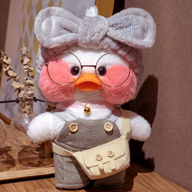 30CM Pink LaLafanfan Kawaii Cafe Mimi Yellow Duck Plush Toy Cute Stuffed Doll Soft Animal Dolls Kids Kawaii Plush Toys Rag Doll