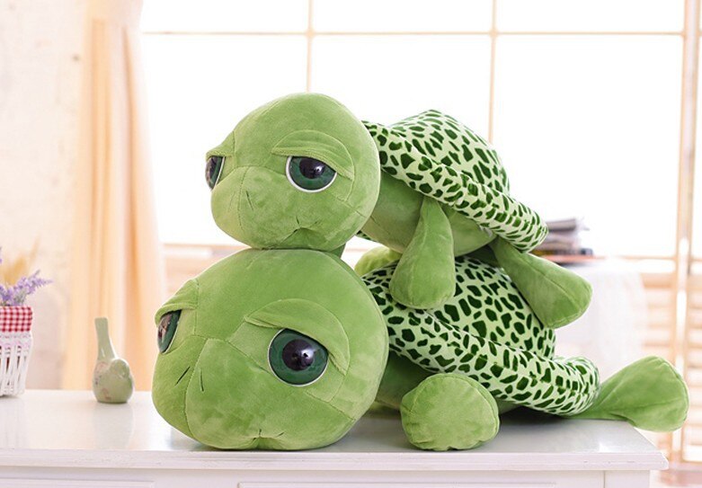 20CM Kawaii Plush Toy Cute Baby Super Green Big Eyes Stuffed Tortoise Turtle Animal Plush Baby Toy Gift Kids Toys
