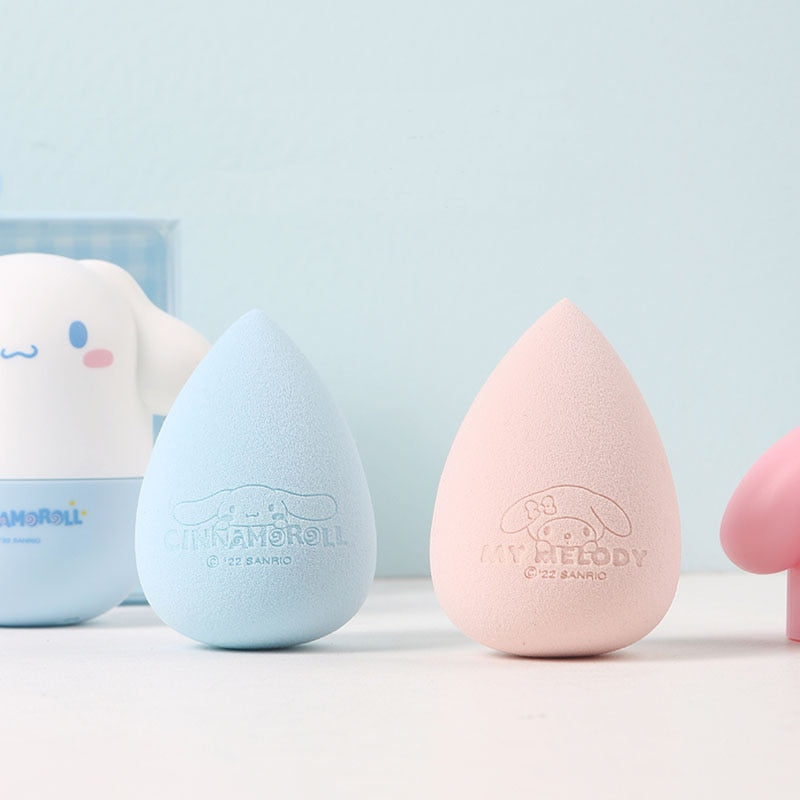 Cartoon Sanrioed Kawaii Cinnamoroll Beauty Egg Miniso Girl Heart My Melody Makeup Puff Makeup Egg Set Girlfriend Holiday Gifts