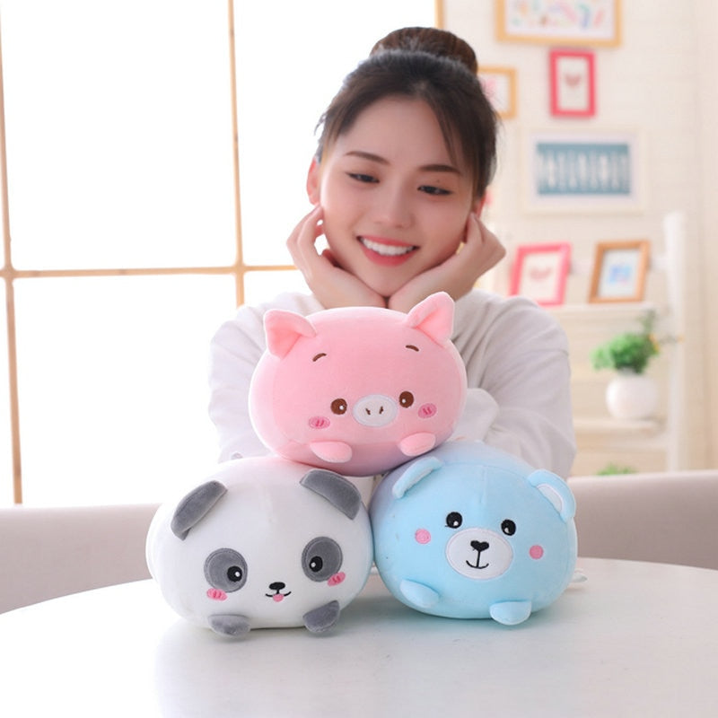 1pc 20CM 9 Styles Kawaii Small Animal Plush Toy Cute Stuffed Cartoon Dinosaur Pig Cat Bear Panda Doll Boys Girls Birthday Gifts