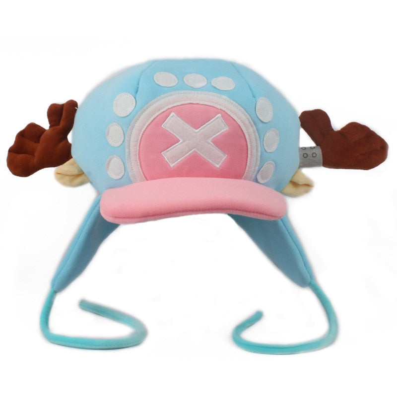 Kawaii Japanese Anime One Piece plush toys cosplay Tony Chopper plush cotton hat warm winter hat cartoon cap for children gift