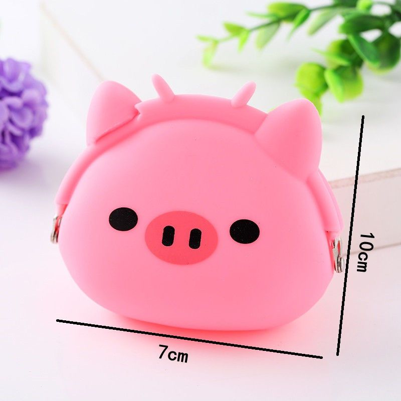 New Fashion Lovely Kawaii Candy Color Cartoon Animal Women Girls Wallet Multicolor Jelly Silicone Coin Bag Purse Kid Gift