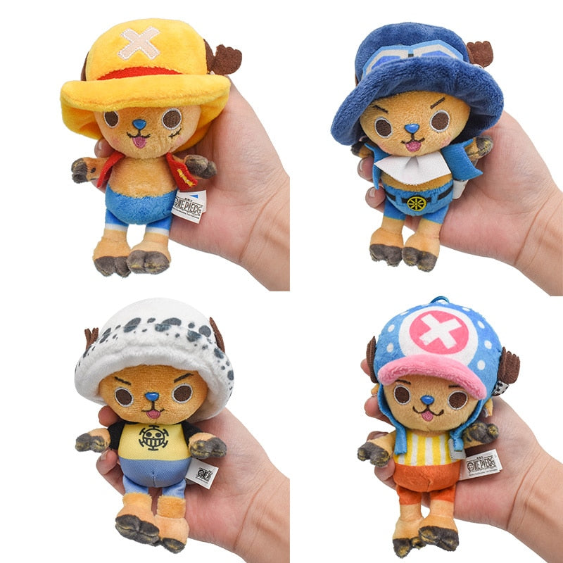 11CM One Piece Kawaii Plush Keychain Toy Tony Chopper Soft Stuffed Plush Dolls Keychain Handbag Ornaments Toys Gift