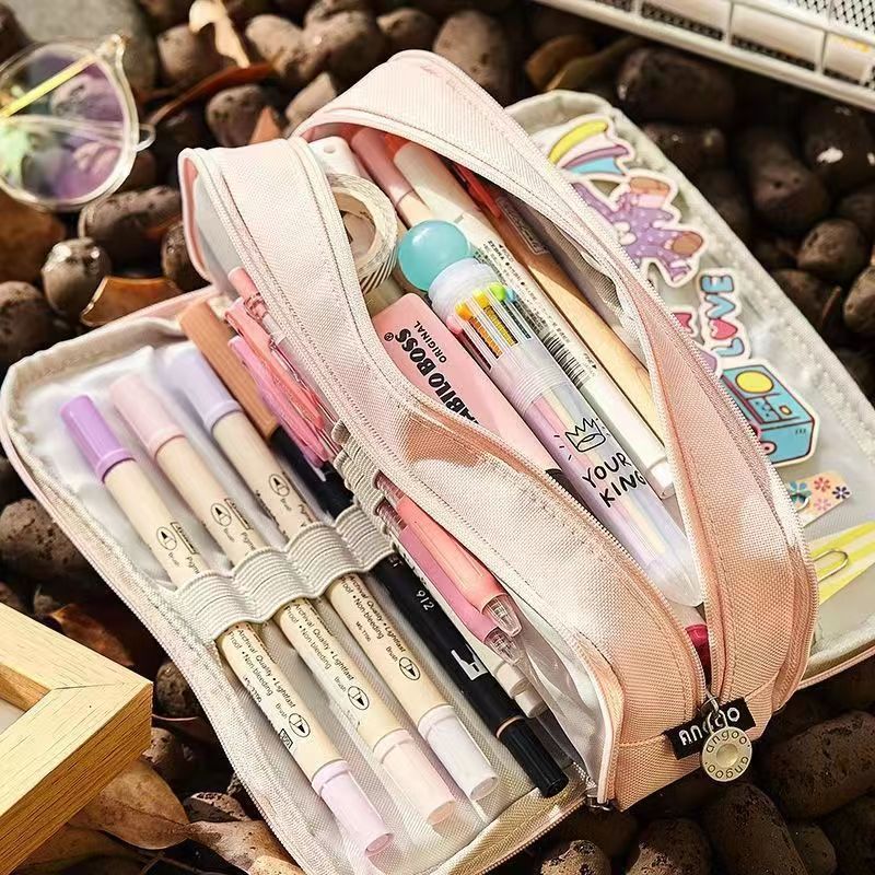 Large Big Creative Pencil Case Cute Boy Girl Kawaii Pencil Cases Storage Kids Pen Bag Stationery Box School Students Supplies