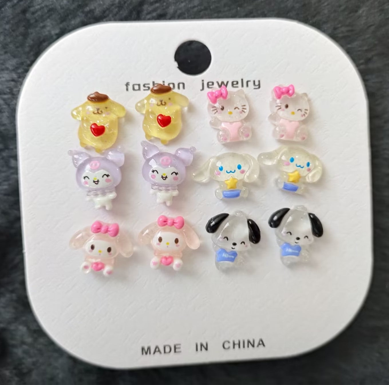 Sanrioed Cartoon Nail Jewelry Charms Kit Kawaii Hello Kitty Kuromi Nail Rhinestone Gems for Manicure DIY Crafts