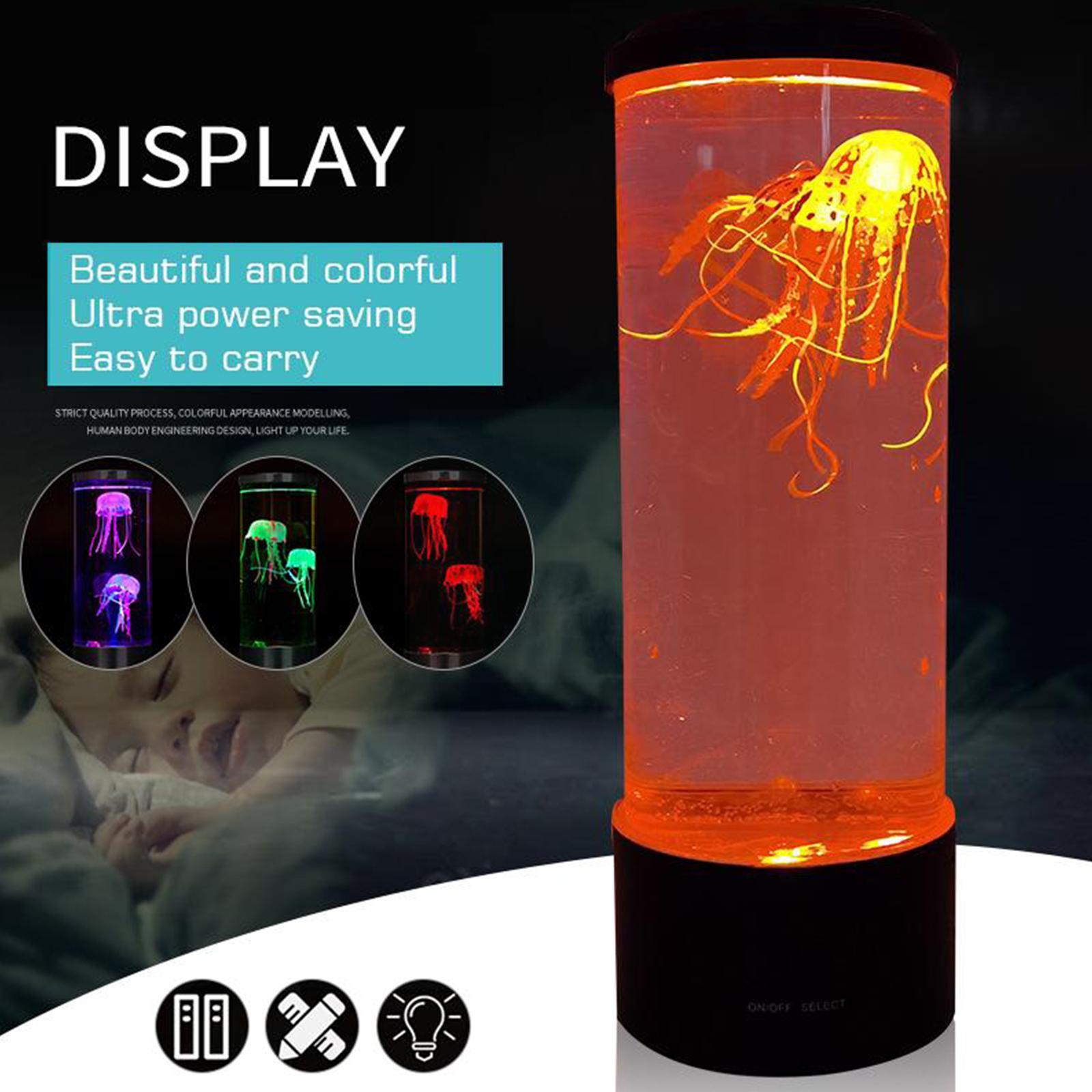 LED Jellyfish Lamp Aquarium Bedside Night Atmosphere Mood Light Fancy Floating Night Light Cute Kawaii Christmas Gift For K K1Z8