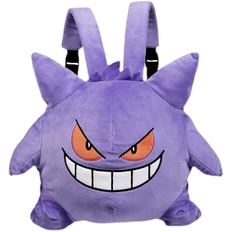 Cute Pokemon Gengar Backpack Kawaii Plush Bag Eevee Snorlax Mimikyu Schoolbag Couple Backpack Cosplay Props Christmas Gifts