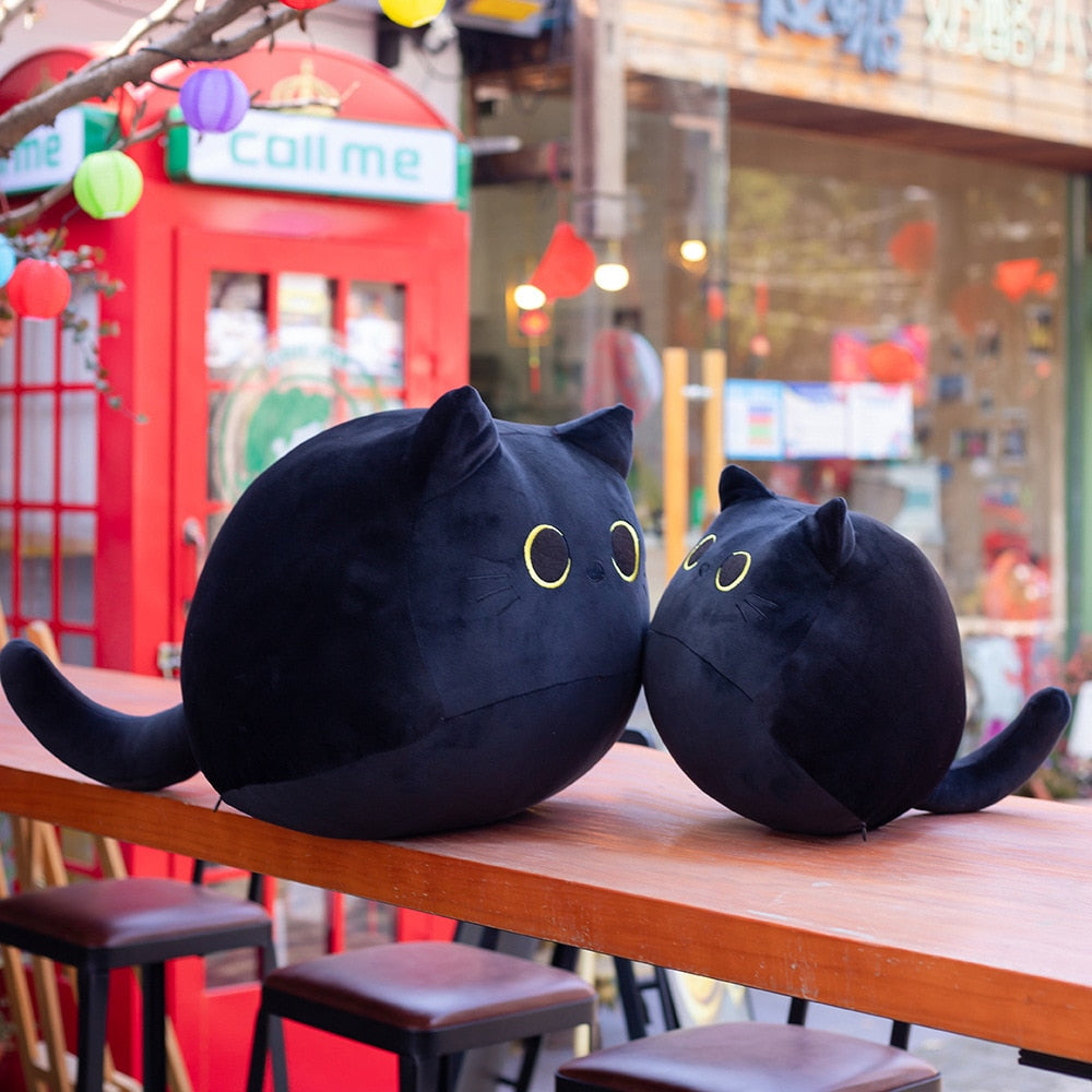 8-40CM Kawaii Black Cat Pillow Plush Doll Toys Cute High Quality Cartoon Animal Gifts for Boys Girls Friends Decorate Childrens