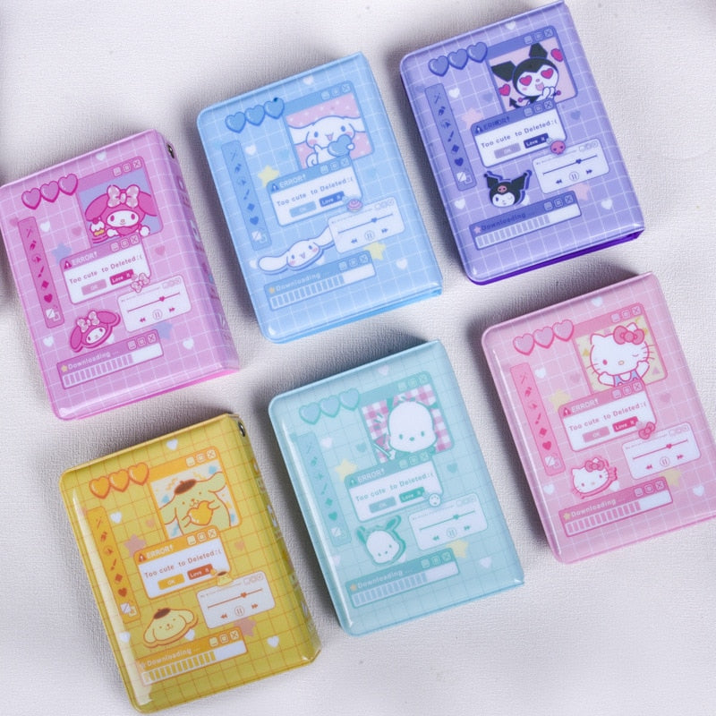 New Style 3-Inch Sanrio Kuromi Storage Photo Album Gift Sanrio Card Holder Mini Truck Card Binder Free  kawaii Sanrio Ornaments