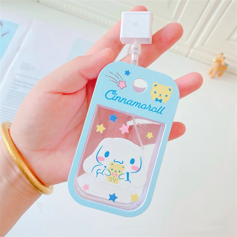 Kawaii Sanrio Perfume Spray Bottle Anime Kuromi Kitty Melody Travel Portable Press Bottled Cartoon Lotion Bottling Girls Gifts