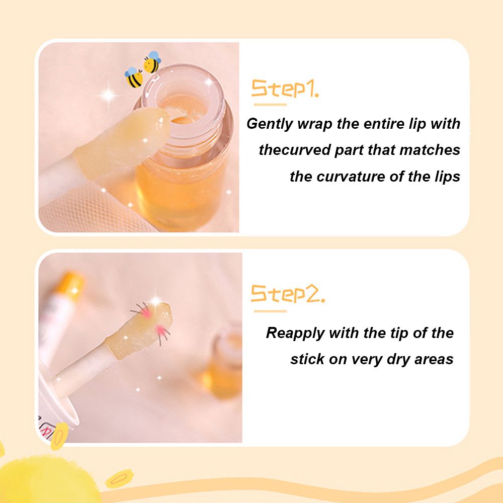 Kawaii Honey Peach Lip Oil Long Lasting Non-sticky Repair Moisturizing Hydrating Lip Tint Lip Plumper Lip Care Serum