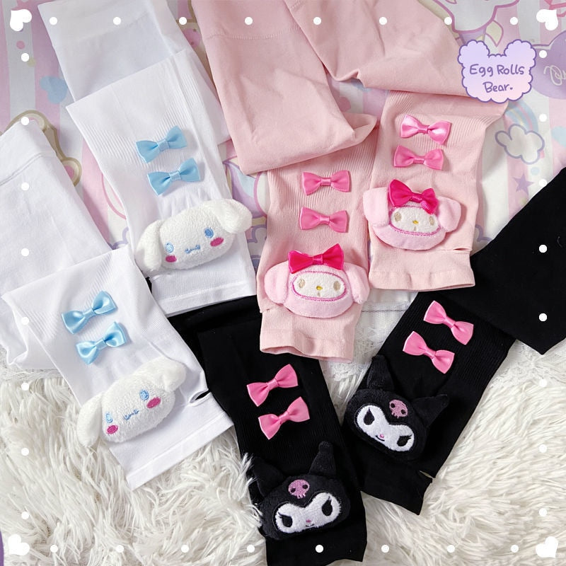 Kawaii Kuromi My Melody Cinnamoroll Cute Cartoon Outdoor Sunscreen UV Protection Mosquito-proof Ice Sleeve Ice Silk Sleeve Gift