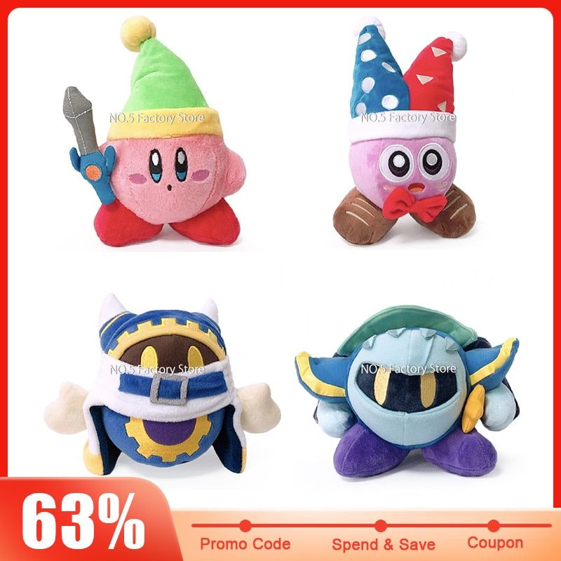 Game Star Kirby Kawaii Plush Toy Cute Meta Knight Marx Sword Kirby Soft Stuffed Doll Peluche Girls Room Decor Christmas Gifts