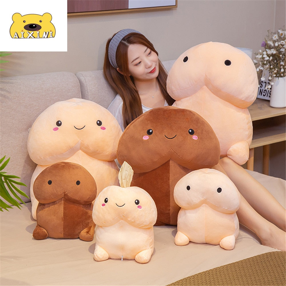 Cute Flesh-colored Penis Plush Toy Pillow Sexy Soft Toy Stuffed Funny Cushion Simulation Lovely Gift for Girlfriend Kawaii Plush
