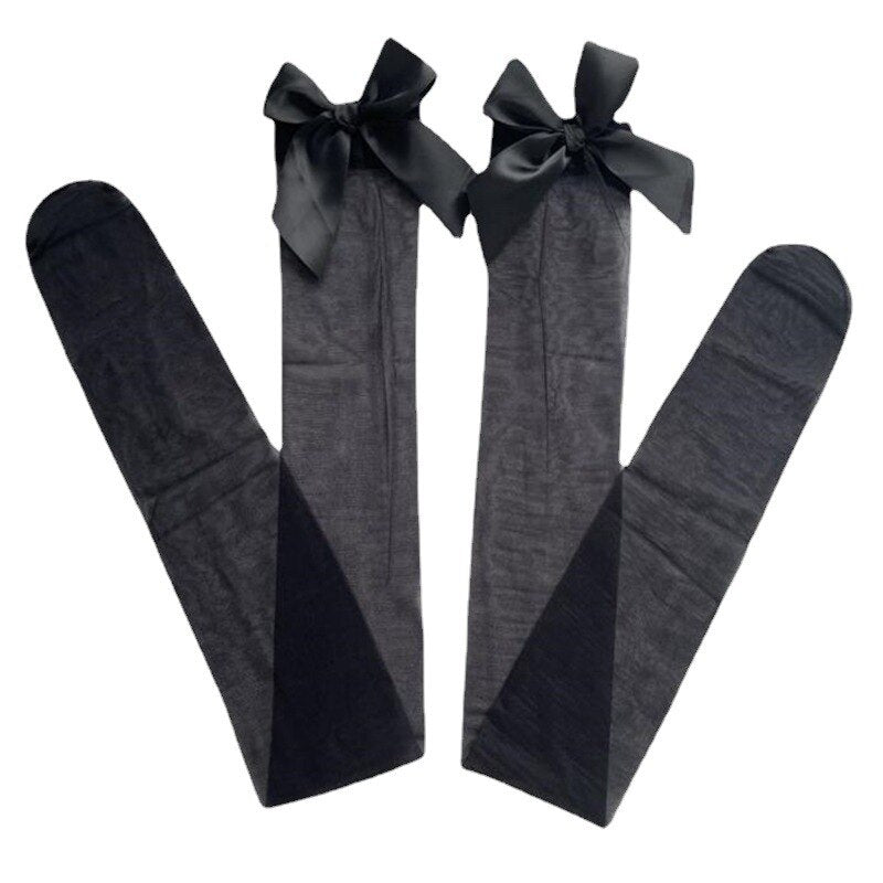 Japanese Style Lolita Knee High Socks Women Stockings Sexy Lace Bow Long Socks Thigh High Stockings Sweet Girls Kawaii Stockings