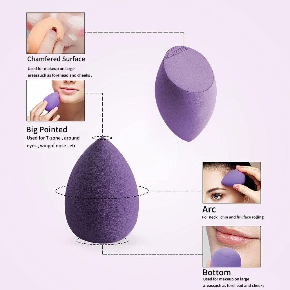 4/8pcs Makeup Sponge Blender Beauty Egg Soft Cosmetic Puff Foundation Sponges Powder Puff Women Beauty Tools Make Up Accessories