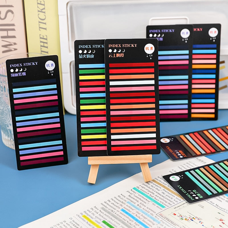 300 Sheets Rainbow Color Index Memo Pad Posted It Sticky Notepads Paper Sticker Notes Bookmark School Supplies Kawaii Stationery