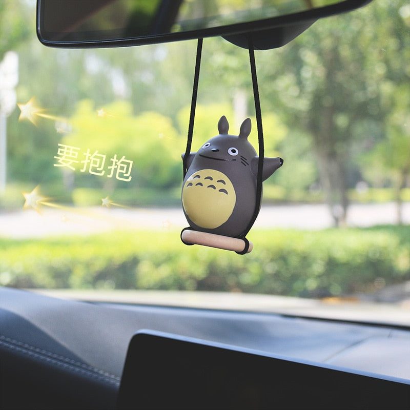 Car Pendant Kawaii Kiki Swing Ornament Anime Figure Faceless Man Hanging Interior Decoration Auto Rearview Mirror Accessories