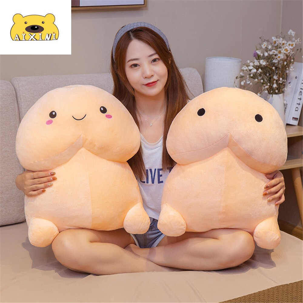 Cute Flesh-colored Penis Plush Toy Pillow Sexy Soft Toy Stuffed Funny Cushion Simulation Lovely Gift for Girlfriend Kawaii Plush