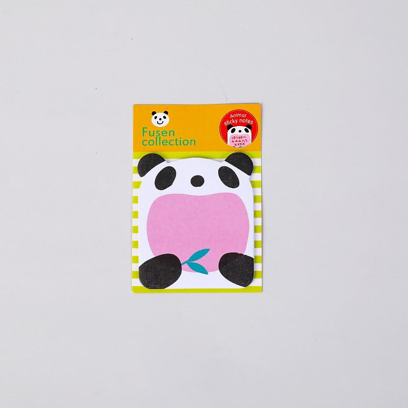 1 Pcs Sticker Cute Kawaii Animal Sticky Notes Notepad Memo Pads Office School Supply Stationery Panda Cat Kitty Bookmark