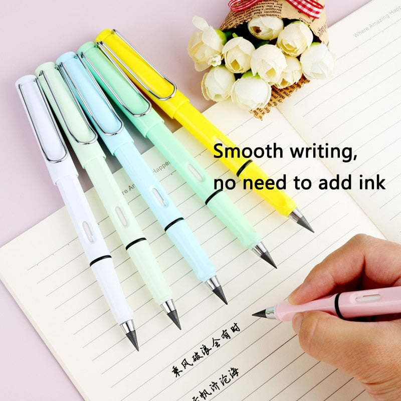 10 Pcs/Set Unlimited Eternal new Pencil No Ink Writing Magic Pencil for Writing Art Sketch Stationery kawaii pen school supplies