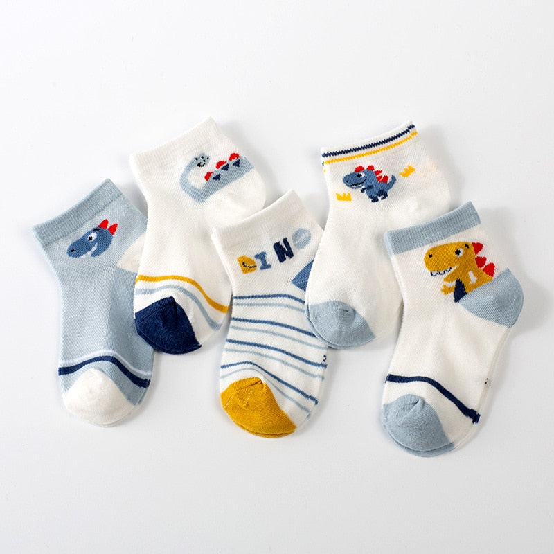5 Pairs Sports Cartoon Children's Socks Baby Boy Pokemon Pikachu Socks Kawaii Child Warm and Soft Gift Kids Girls Clothing